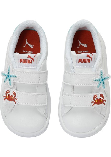Puma Smash 3.0 Beyaz Kız Çocuk Sneaker fırsatları