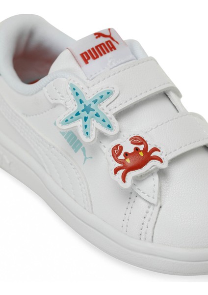 Puma Smash 3.0 Beyaz Kız Çocuk Sneaker