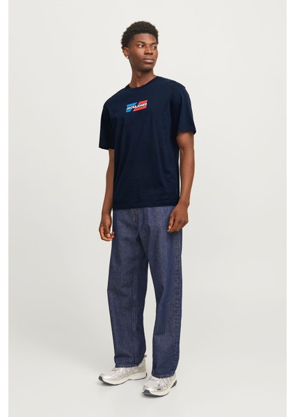 JJECORP GRAPHIC TEE SS O Mavi Erkek Kısa Kol T-Shirt fırsatları