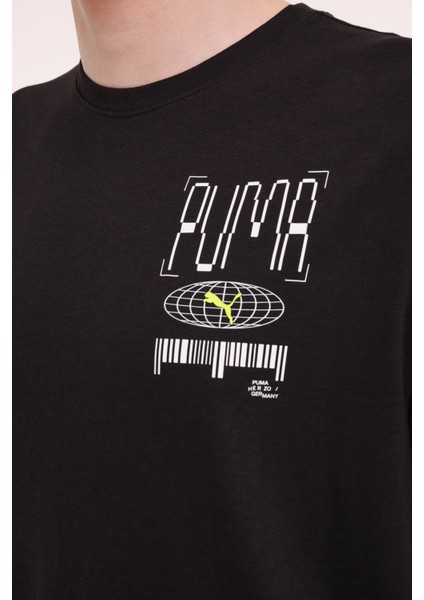 M GRAPHICS TRAIN ILLUSTRA Siyah Erkek Kısa Kol T-Shirt fırsatları