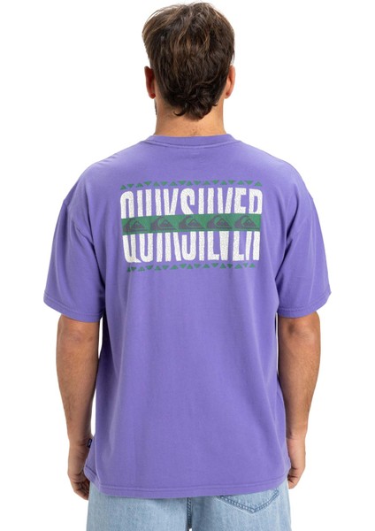 GH QS WORLD FORCE SS Lila Erkek Kısa Kol T-Shirt modelleri