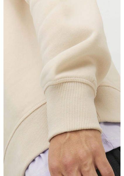 JCOCLASSIC TWILL SWEAT CR Bej Erkek Sweatshirt