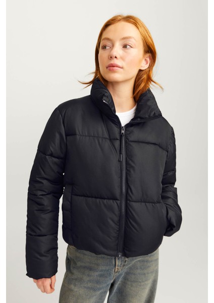 JXSOLVEJ PUFFER JACKET Siyah Kadın Mont