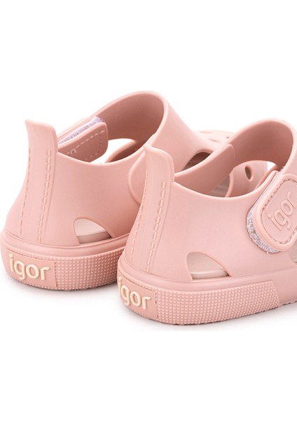 Pembe Kız Çocuk Sandalet Düz Topuklu Hafif ve Rahat Tasarım S10343