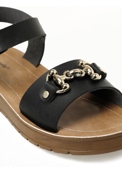 166929.Z5FX Siyah Kadın Comfort Sandalet