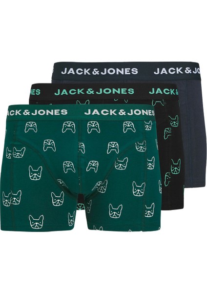 JACDENIM DOG TRUNKS 3 PAC Yeşil Erkek Boxer