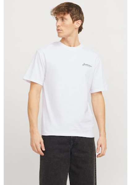 Jjbeau Tee Ss Frontprınt Beyaz Erkek Kısa Kol T-Shirt modelleri