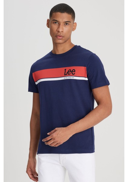 Logo T-shirt Lacivert Erkek Kısa Kol T-Shirt