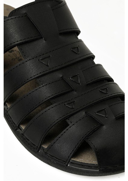 408025.M5FX Siyah Erkek Sandalet