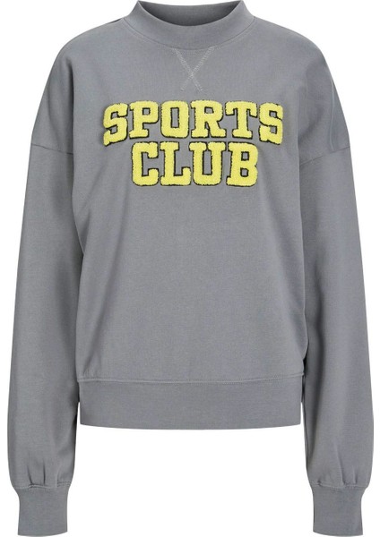 JXRIRI LOOSE LS CREW SWEA GRI Kadın Sweatshirt