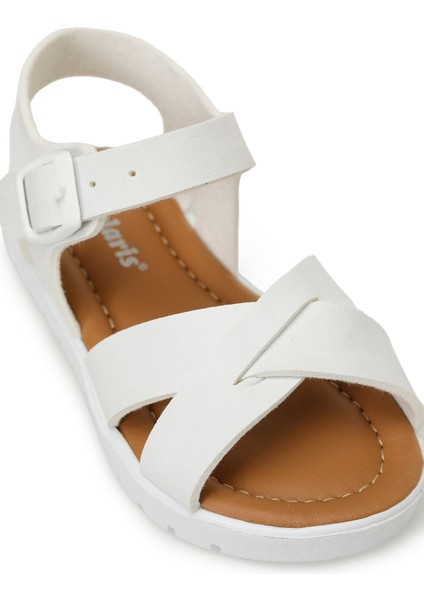 KLAS.B5FX Beyaz Kız Çocuk Sandalet