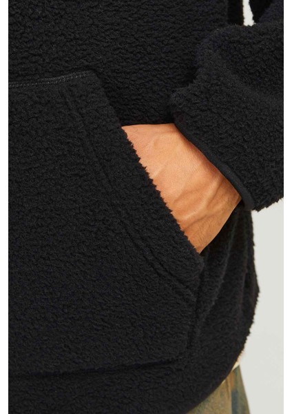 JORFREDERIKSBERG TEDDY SW Siyah Erkek Polar Sweatshirt