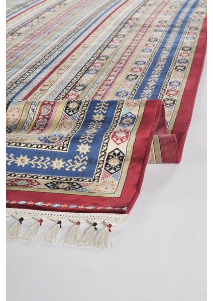 Halı Burj 8741 Bordo Afgan Desenli Viskon 170 Tarak Dokuma Sıklığı Özel Tezgah Üst Kalite Halı modelleri