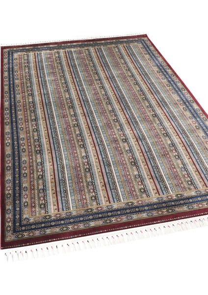 Halı Burj 8741 Bordo Afgan Desenli Viskon 170 Tarak Dokuma Sıklığı Özel Tezgah Üst Kalite Halı fırsatları