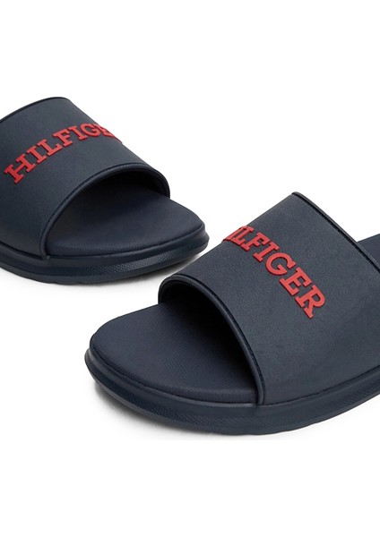 DUAL DENSITY HILFIGER POO Lacivert Erkek Terlik fırsatları