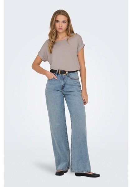 ONLMOSTER S/S O-NECK TOP Pembe Kadın Kısa Kol T-Shirt indirimleri