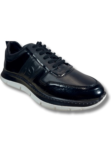 Irfan Yavuz Siyah Beyaz Tabanlı Hakiki Deri Bağcıklı Erkek Günlük Spor Ayakkabı 41 fırsatları