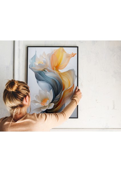 Çerçevesiz Poster - Dijital Baskı - Nilüfer Çiçekleri