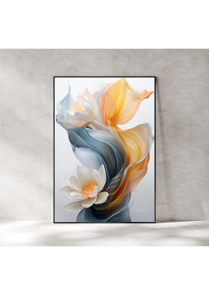 Çerçevesiz Poster - Dijital Baskı - Nilüfer Çiçekleri
