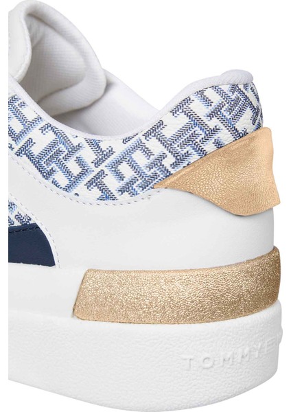 LUX COURT SNEAKER MONOGRA KIRIK BEYAZ Kadın Sneaker