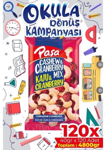 Çiğ Kaju & Turna Yemişi 40 gr (Toptan 120 Adet)