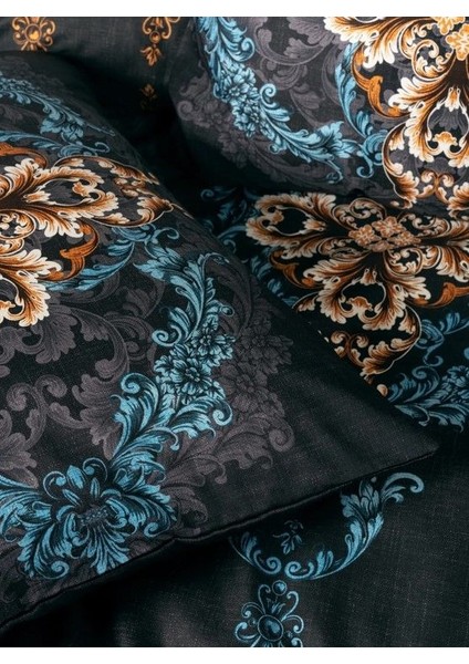 Palace Saten Çift Kişilik Nevresim Takımı Dorhan Siyah modelleri