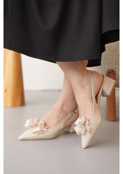 Kadın Howen Kısa Topuklu Ayakkabı - Ten-Rugan fiyatları