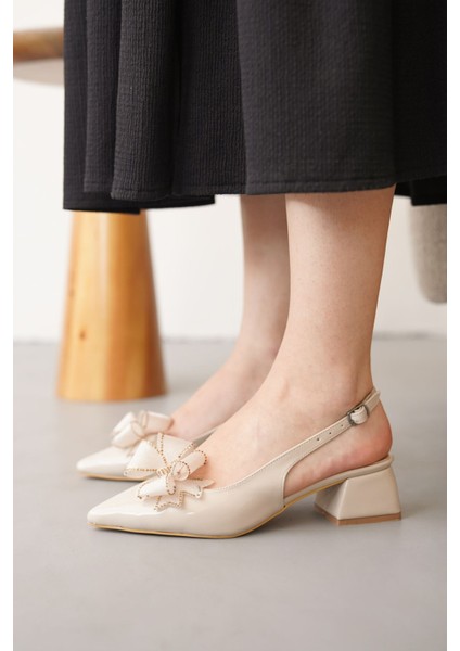 Kadın Howen Kısa Topuklu Ayakkabı - Ten-Rugan fırsatları