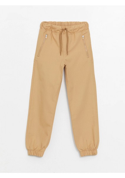 Lcw Kids Bej Beli Lastikli Basic Erkek Çocuk Jogger Pantolon