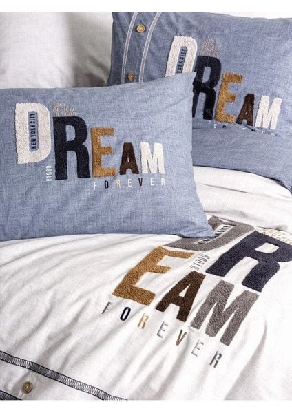 Mood Nakışlı Ranforce Çift Kişilik Nevresim Takımı Forever Gri fiyatları