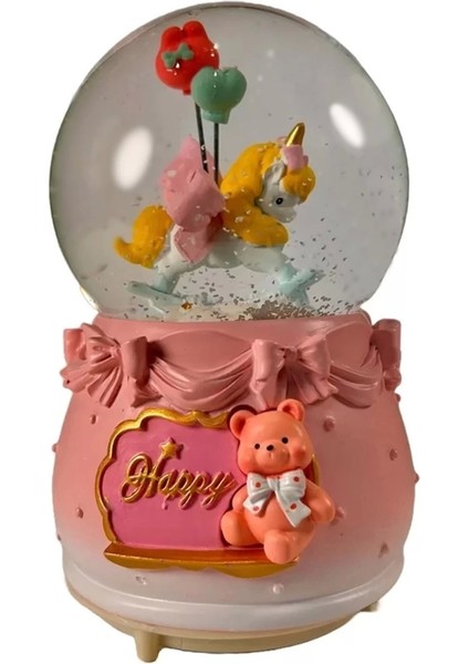 HDY0115 Orta Boy Hediyelik Müzikli Işıklı Kar Atan Kar Küresi (Pilli) Happy fiyatları