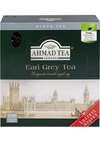 Earl Grey Tea Bardak Poşet Çay 100 Adet