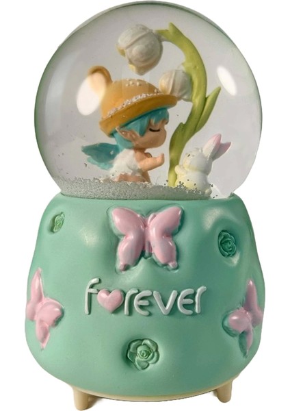 HDY0207 Orta Boy (B) Hediyelik Müzikli Işıklı Kar Atan Kar Küresi (Pilli) Forever modelleri