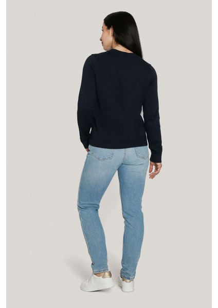 Kadın Yazı Logolu Kazak - Lacivert modelleri