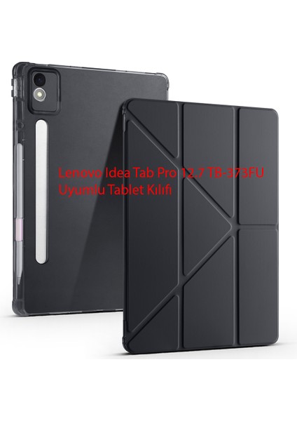 Yesnıce Lenovo Idea Tab Pro 12.7 TB-373FU Uyumlu Kalemlikli Standlı Uyku Modlu Katlanabilir Tablet Kılıfı