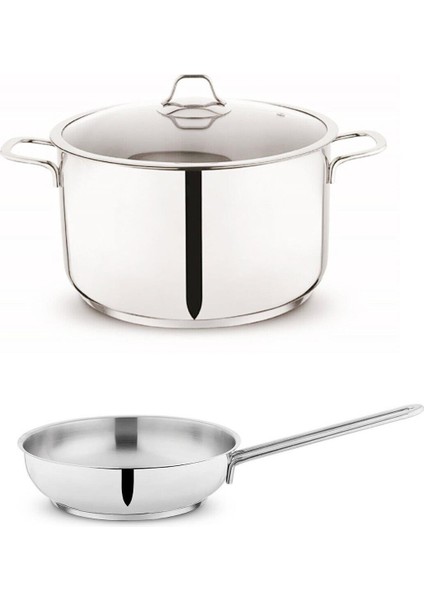 Held Çelik Tencere 24 cm ve 24 cm Çelik Tava Sc Ha Fer