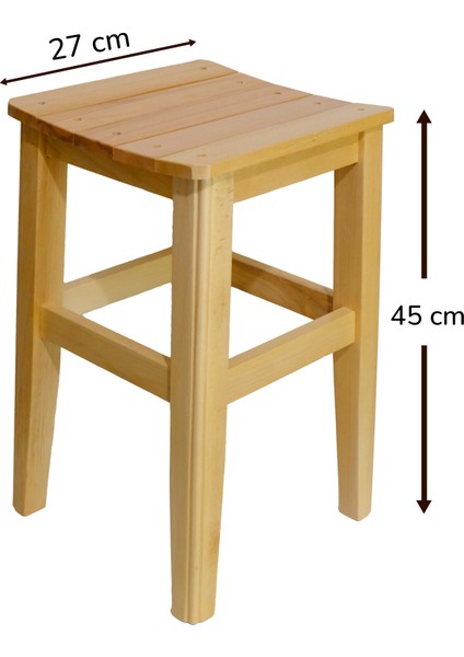 El Yapımı Çıtalı Tabure 45 cm fiyatları