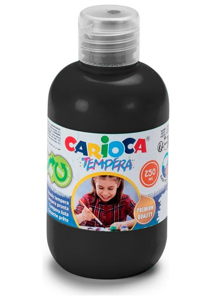 Tempera Suluboya Süper Yıkanabilir - 250 ml Parmak Boyası - Siyah