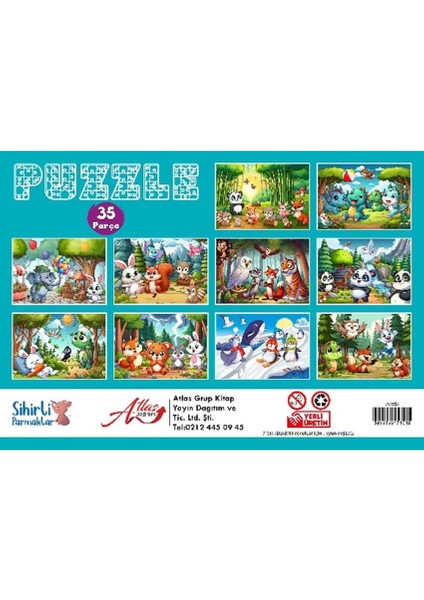 Puzzle 35 Parça 10 Çeşit 10 Lu Paket
