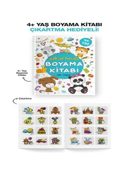 Çıkartmalı Boyama Kitabı 4 Yaş +