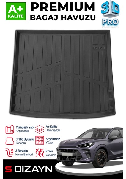 Cupra Terramar 3D Pro Bagaj Havuzu Üst Bagaj 2025 Üzeri A+ Kalite