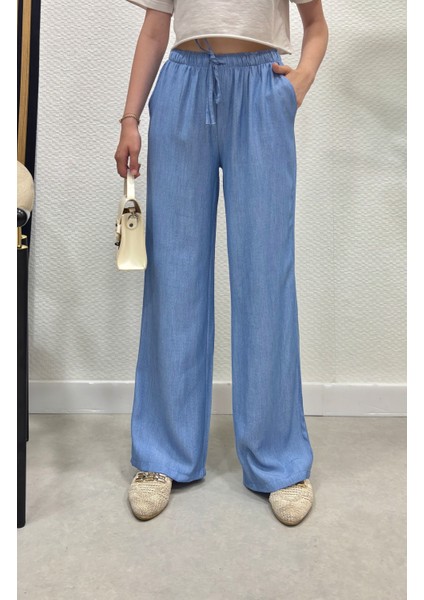 Keten Karışımlı Bol Kesim Tesettür Pantolon fiyatları