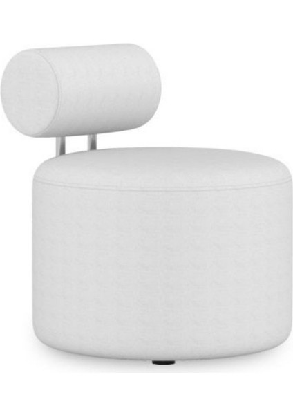 Lora Çok Amaçlı Beyaz Puf Bench | Ahşap Iskelet