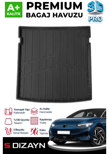 Vw Id7 3D Pro Bagaj Havuzu 2023 Üzeri A+ Kalite