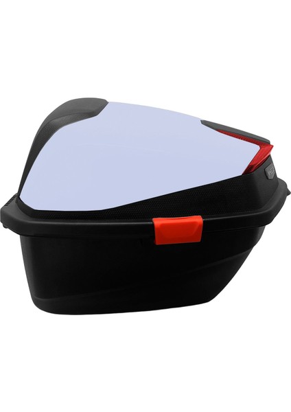 XT01-SW 32 Litre Motosiklet Arka Çanta Gümüş Beyaz Parlak Su Geçirmez ABS Çift Kilitleme Üniversal fiyatları