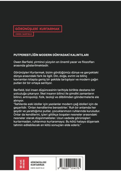 Görünüşleri Kurtarmak - Owen Barfield fiyatları