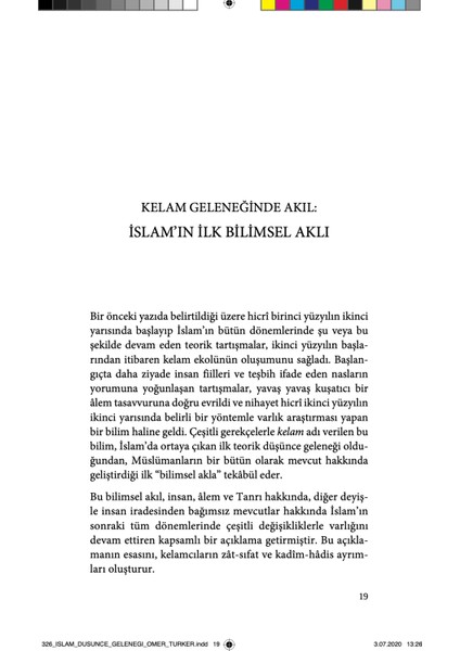 İslam Düşünce Gelenekleri - Ömer Türker