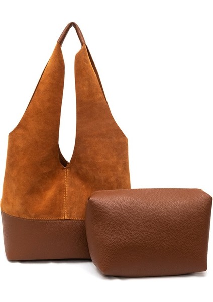 Deri Süet Iç Çantalı Kadın Çantası