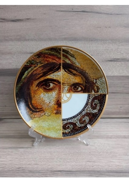 6 Kişilik Porselen Pasta Tabağı Seti Zeugma Serisi