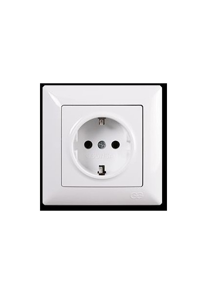 Günsan Visage Topraklı Priz, Beyaz